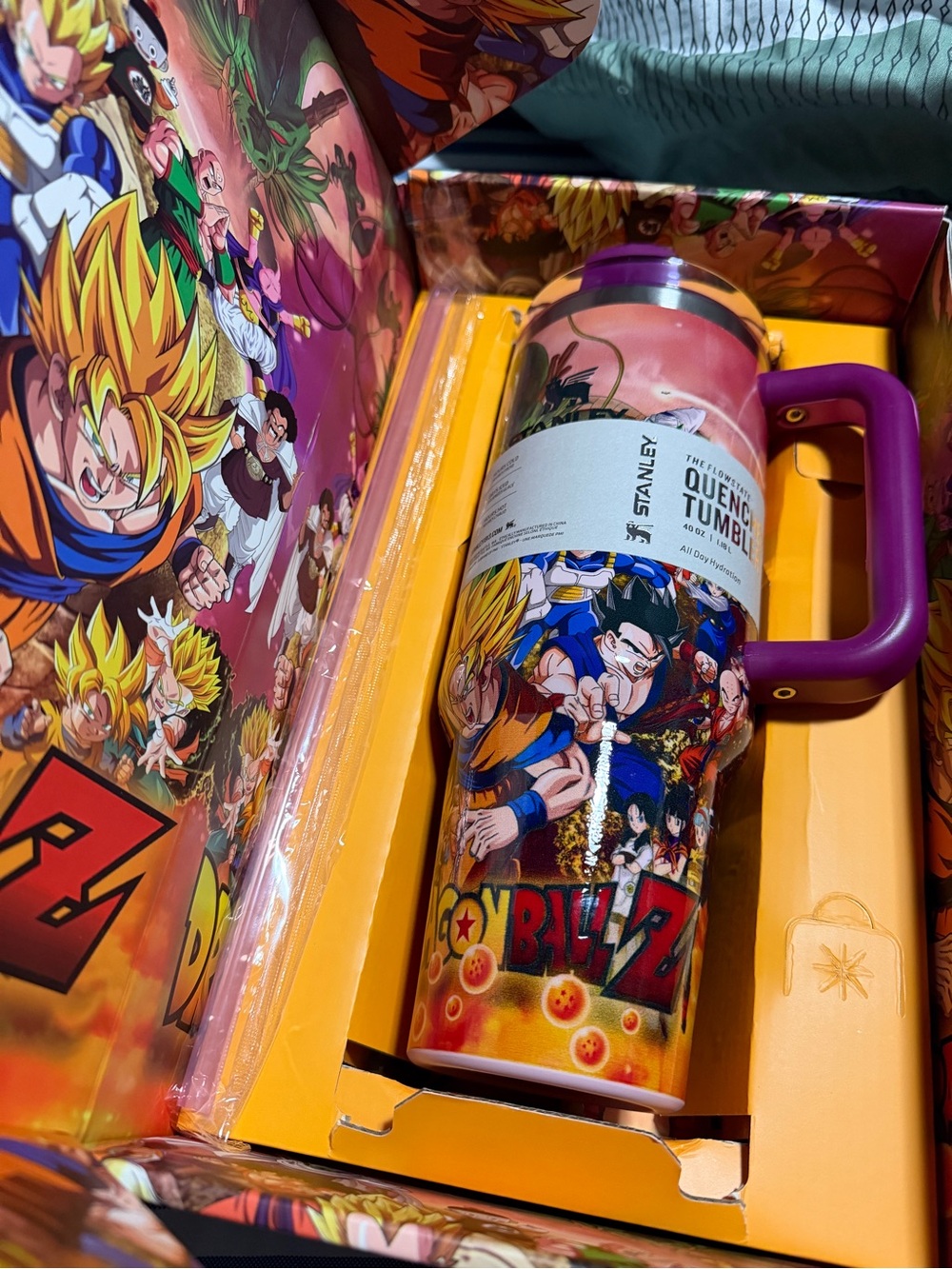 Dragon Ball Z LoveShackFancy Purple Stanley Velvet Drawstring Pouch
